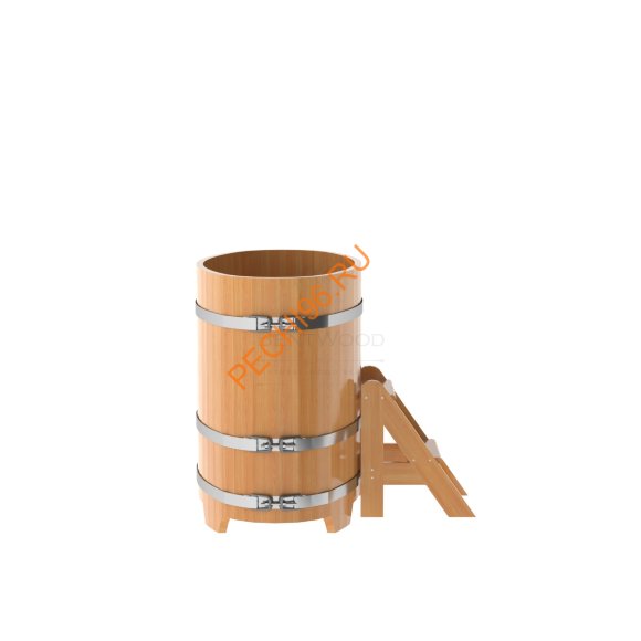 Купель для бани BentWood овальная из лиственницы Премиум, 0,69х1,31 м