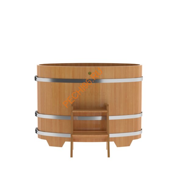 Купель для бани BentWood овальная из лиственницы Премиум, 0,69х1,31 м