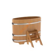 Купель для бани BentWood овальная из лиственницы Премиум, 0,69х1,31 м