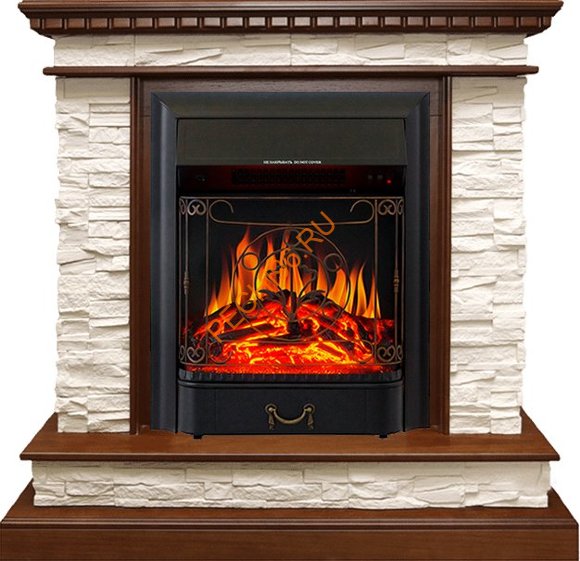 Электрокамин Royal Flame Calgary дуб/сланец белый с очагом Majestic FX Электрокамин Royal Flame Calgary дуб/сланец белый с очагом Majestic FX