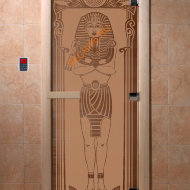 Дверь стеклянная DoorWood «Египет бронза матовая», 1800х800 мм