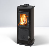 Стальная печь-камин Thorma VERONA TOP черная