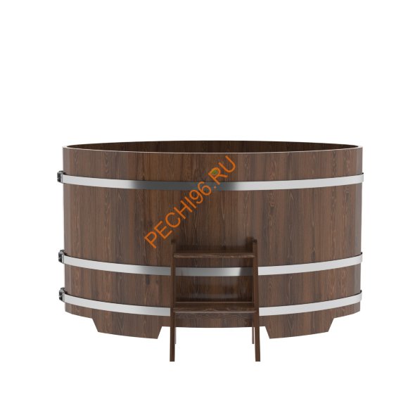 Купель для бани BentWood овальная из мореного дуба Премиум, 1,02х1,68 м