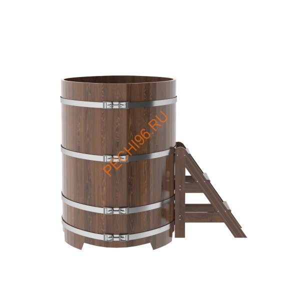 Купель для бани BentWood овальная из мореного дуба Премиум, 1,02х1,68 м