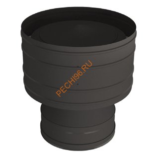 Дефлектор ВУЛКАН VBR D115/210 мм, нерж 0.5, черный Дефлектор ВУЛКАН VBR D115/210 мм, нерж 0.5, черный