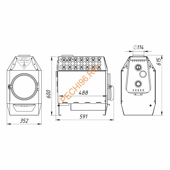 Отопительная печь Ермак-Термо 150-C AQUA