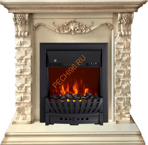 Электрокамин Royal Flame Adriana слоновая кость с очагом Aspen