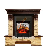 Электрокамин Royal Flame Pierre Luxe темный дуб/сланец с очагом Majestic FX M Электрокамин Royal Flame Pierre Luxe темный дуб/сланец с очагом Majestic FX M