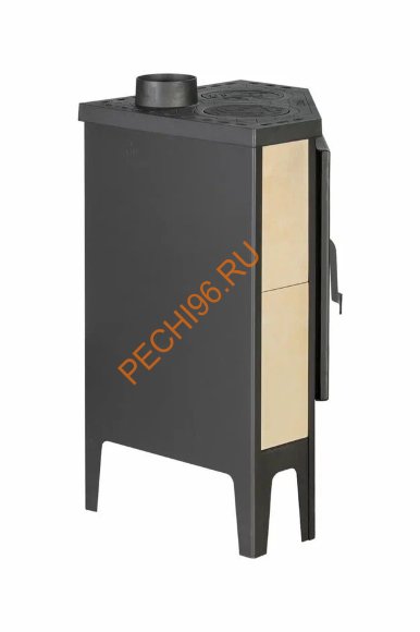 Печь-камин EcoKamin БАВАРИЯ угловая с плитой