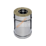 Сэндвич-дымоход Феррум, нержавейка AISI 430-0,8мм/нержавейка AISI 430-0,5мм , d 120/200 мм, L=0,25 м