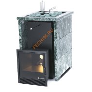 Печь банная ИзиСтим Анапа в трёхстороннем кожухе из змеевика с открытым верхом