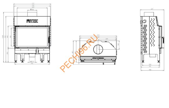 Каминная топка Hitze Albero AL14SH-D Каминная топка Hitze Albero AL14SH-D