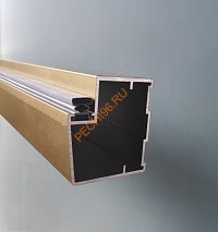 Дверь стеклянная Арта Премьер 60G Белая матовая, коробка золото алюминий с порогом