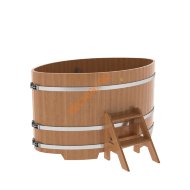 Купель для бани BentWood овальная из дуба Премиум, 1,08х1,75 м Купель для бани BentWood овальная из дуба Премиум, 1,08х1,75 м