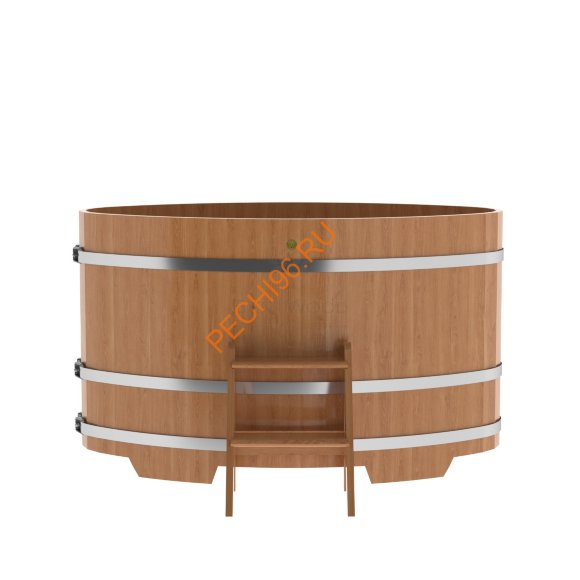 Купель для бани BentWood овальная из дуба Премиум, 0,92х1,66 м