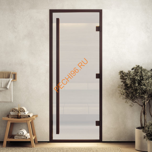 Дверь стеклянная DoorWood Хамам АРТ Wood 47 сатин