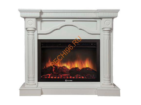 Электрокамин Electrolux EFP/P-3020LS с порталом Firelight Rome 30, белый
