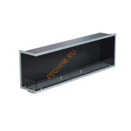 Биокамин угловой 1600х500х300 мм, стекло, рамка нержавейка Биокамин угловой 1600х500х300 мм, стекло, рамка нержавейка