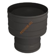 Дефлектор ВУЛКАН VBR D120/220 мм, нерж 0.5, черный