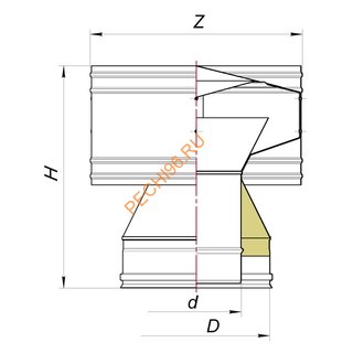 Дефлектор ВУЛКАН VBR D115 мм, нерж 0.5, черный