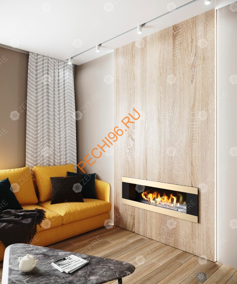 Биокамин ZeFire ELLIOT horizontal 1800 латунный