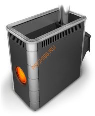 Печь банная ТМФ Аврора XXL Inox Иллюминатор антрацит НВ