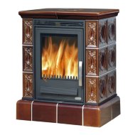 Печь-камин ABX Helvetia KP кафельный цоколь вставка Комбо 10,4кВт (ТО 6,9кВт)