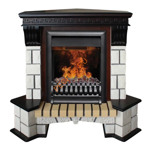 Электрокамин RealFlame Stone new Corner STD/EUG/VL с очагом 3D Oregan