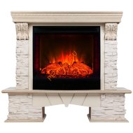 Электрокамин RealFlame Rockland Lux 25,5 WT с очагом Evrika 25,5 LED Электрокамин RealFlame Rockland Lux 25,5 WT с очагом Evrika 25,5 LED