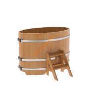 Купель для бани BentWood овальная из лиственницы Премиум, 0,80х1,42 м