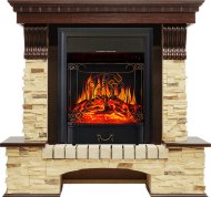 Электрокамин Royal Flame Pierre Luxe темный дуб/сланец с очагом Majestic FX Электрокамин Royal Flame Pierre Luxe темный дуб/сланец с очагом Majestic FX