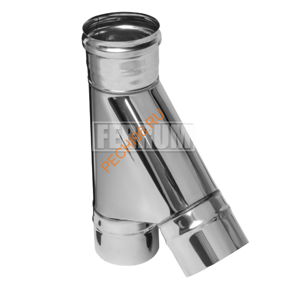 Тройник 135° Феррум, нержавейка AISI 430-0,8 мм, d 120 мм Тройник 135° Феррум, нержавейка AISI 430-0,8 мм, d 120 мм