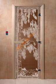 Дверь стеклянная DoorWood «Березка бронза», 2100х900 мм Дверь стеклянная DoorWood «Березка бронза», 2100х900 мм
