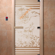 Дверь стеклянная DoorWood «Япония сатин», 1900х700 мм