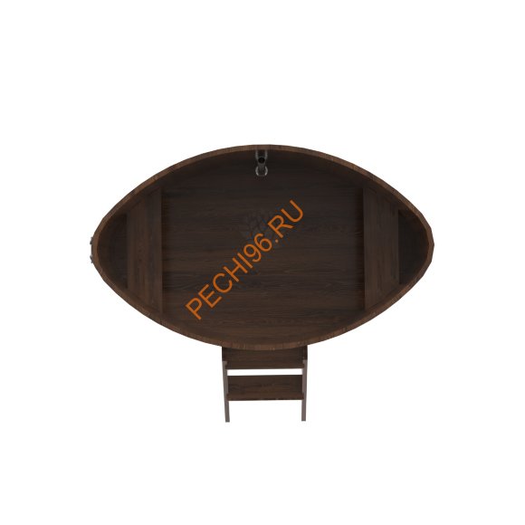 Купель для бани BentWood овальная из мореного дуба Премиум, 1,08х1,75 м