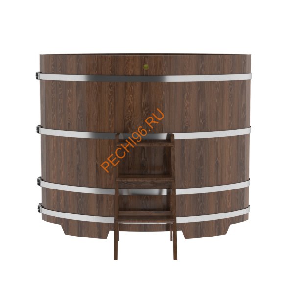 Купель для бани BentWood овальная из мореного дуба Премиум, 1,08х1,75 м