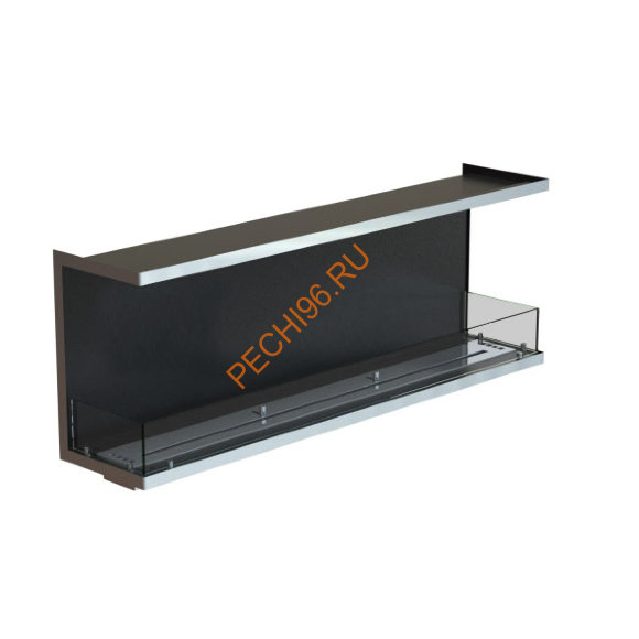 Биокамин фронтальный 1500х500х300 мм, стекло тонированное, рамка нержавейка Биокамин фронтальный 1500х500х300 мм, стекло тонированное, рамка нержавейка