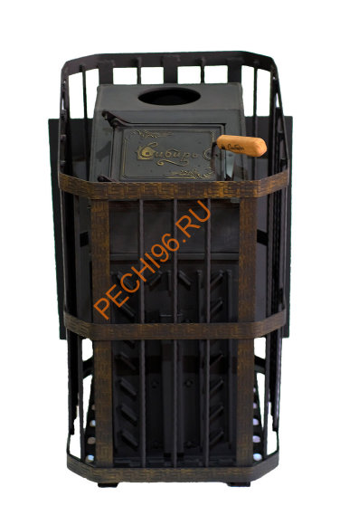 Печь чугунная банная Сибирь 25 (700х700), ТК 400 мм, ЗК, сетка Печь чугунная банная Сибирь 25 (700х700), ТК 400 мм, ЗК, сетка