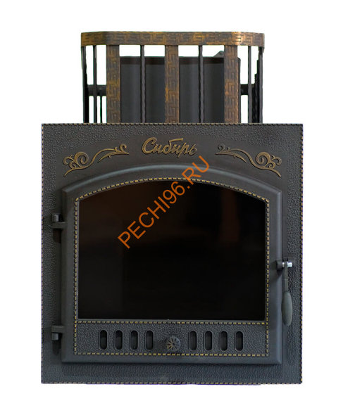 Печь чугунная банная Сибирь 25 (700х700), ТК 300 мм, ЗК, сетка Печь чугунная банная Сибирь 25 (700х700), ТК 300 мм, ЗК, сетка