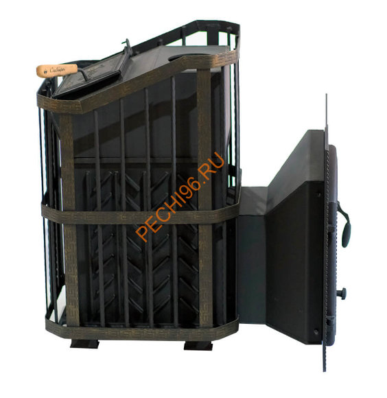 Печь чугунная банная Сибирь 25 (700х700), ТК 300 мм, ЗК, сетка Печь чугунная банная Сибирь 25 (700х700), ТК 300 мм, ЗК, сетка