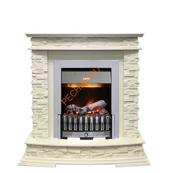 Электрокамин Dimplex Luzern с очагом Danville Chrome FB2 слоновая кость