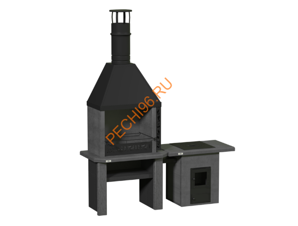 Объединённые печи 2 в 1 с печью под казан Графит в Нижнем Новгороде