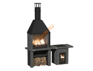 Объединённые печи 2 в 1 с печью под казан Графит