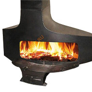 Камин Focus Heterofocus 1400 с защитной дверцей