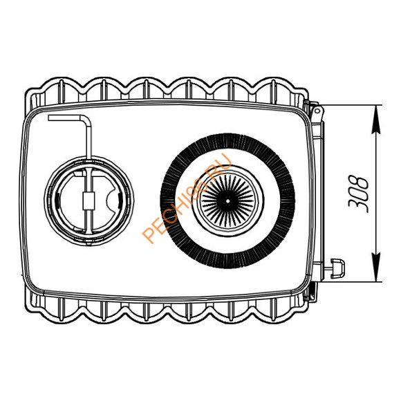Печь-камин отопительно-варочная Бахта