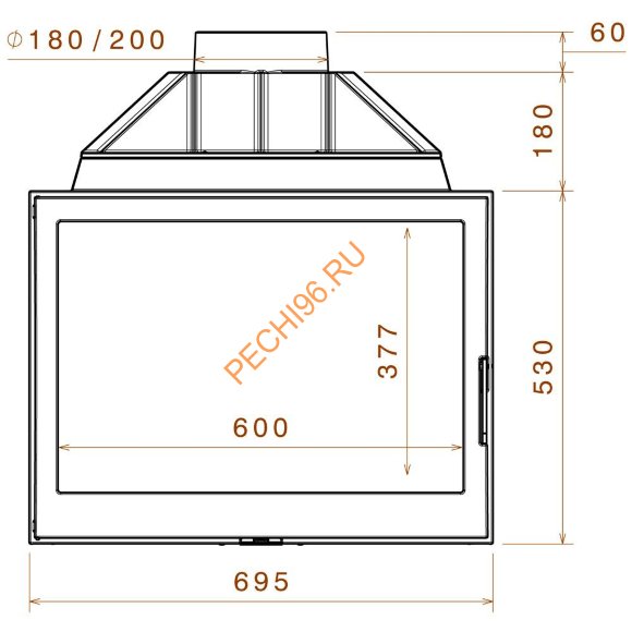 Каминная топка Liseo Castiron LCI 7 GDFS