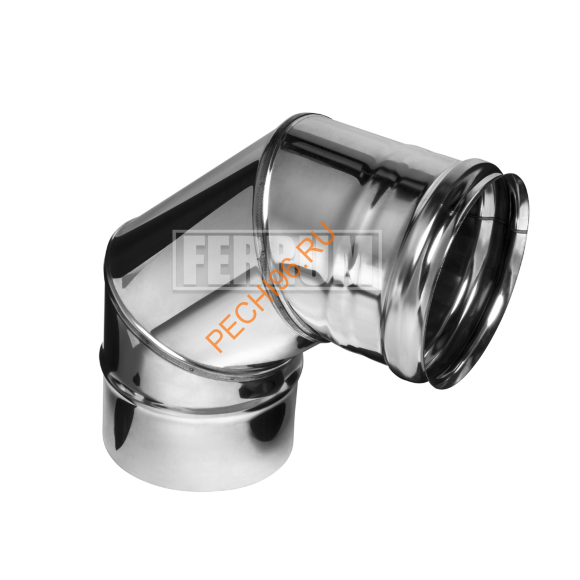 Отвод 90° Феррум, нержавейка AISI 430-0,5 мм, d 150 мм