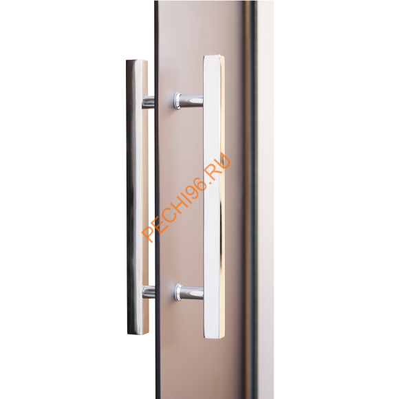 Двери стеклянные двустворчатые Grandis GS 13х19-M-Н-Br