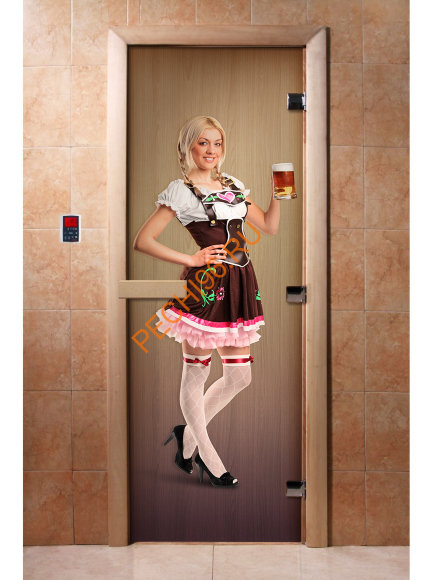 Дверь стеклянная DoorWood с фотопечатью «Фрау Марта» Дверь стеклянная DoorWood с фотопечатью «Фрау Марта»