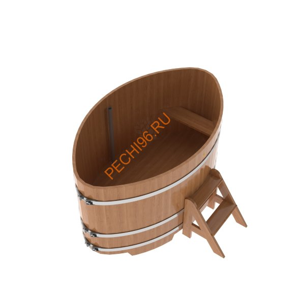 Купель для бани BentWood овальная из дуба Премиум, 1,12х1,83 м